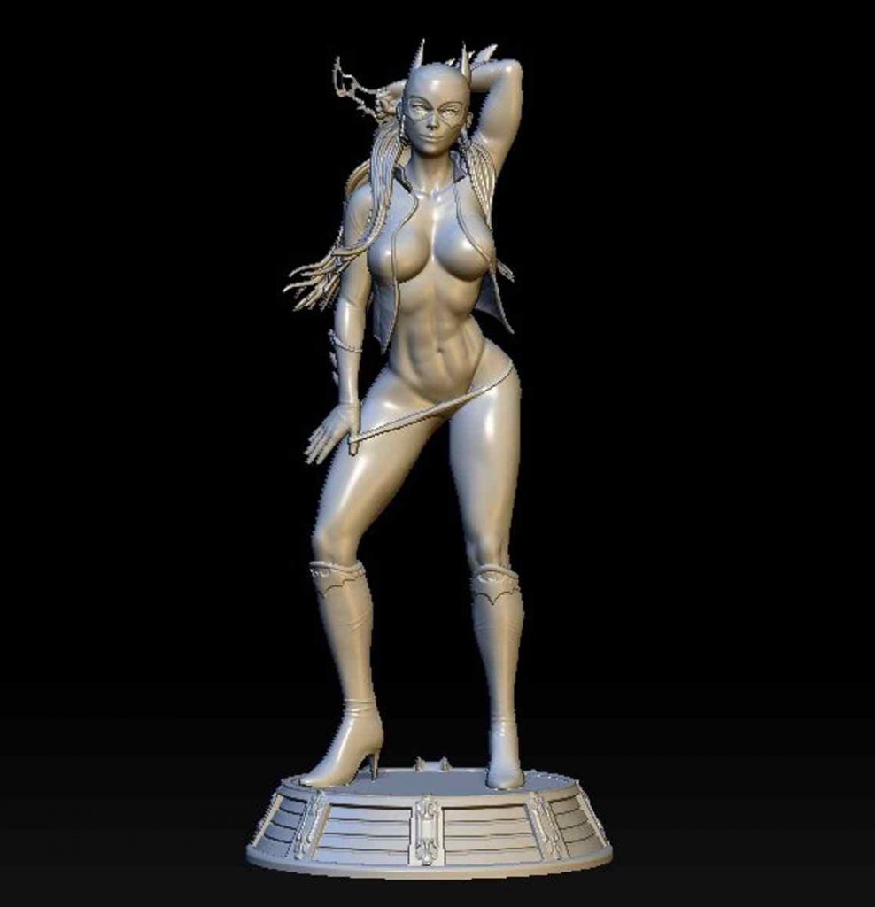 Sexy Batwoman Statue Stl Files For D Print D Kiee Shop