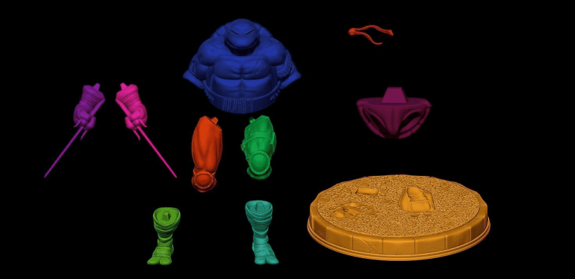 TMNT Raphael Triumphant Statue - STL Files for 3D Print