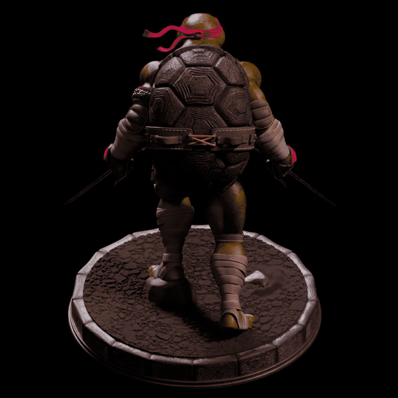 TMNT Raphael Triumphant Statue - STL Files for 3D Print