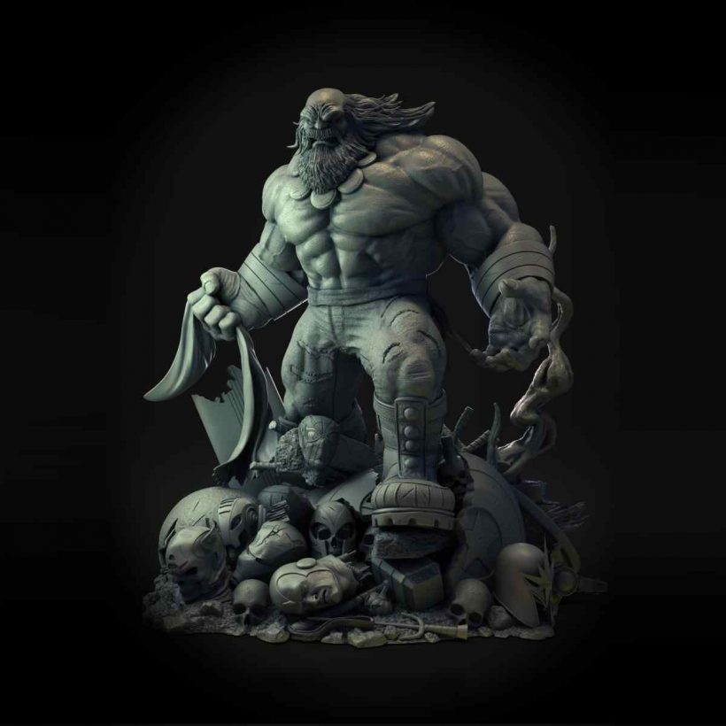 Maestro Hulk Diorama Statue - STL Files for 3D Print