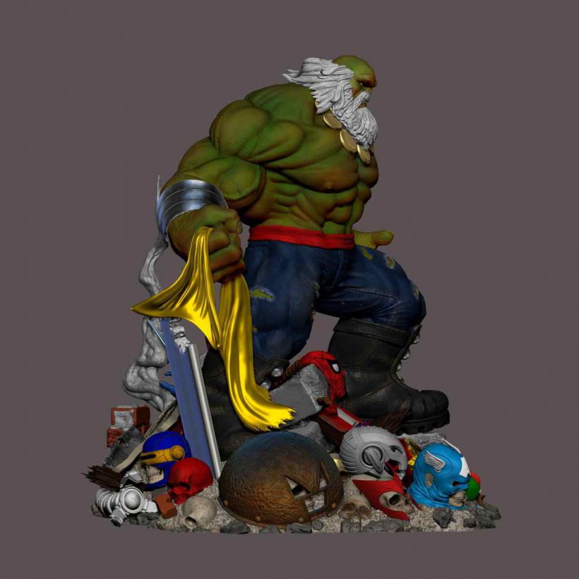 Maestro Hulk Diorama Statue - STL Files for 3D Print