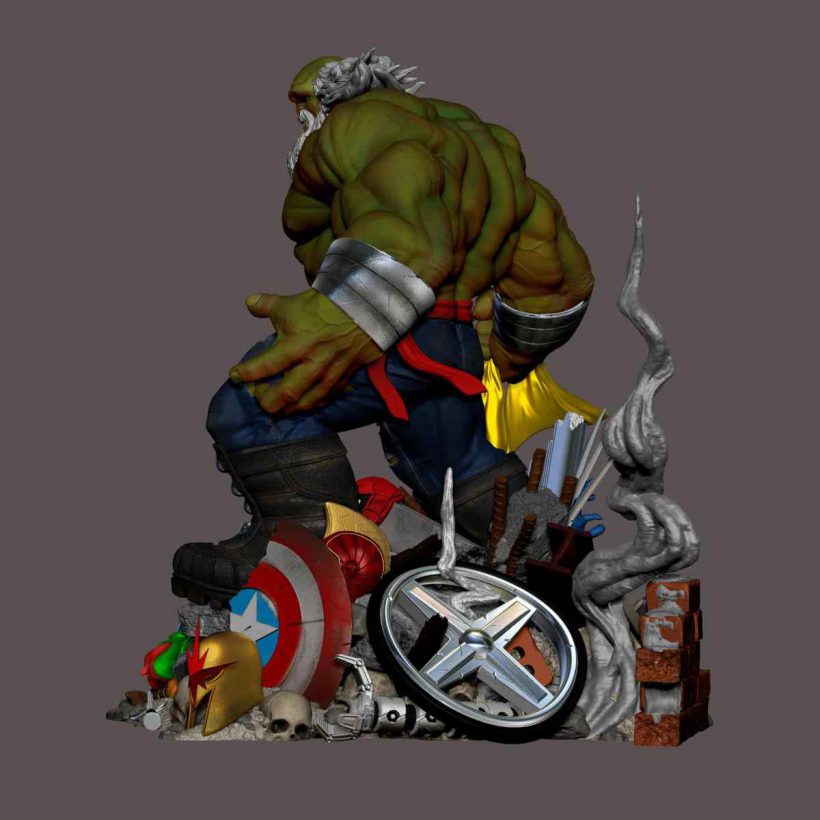 Maestro Hulk Diorama Statue - STL Files for 3D Print