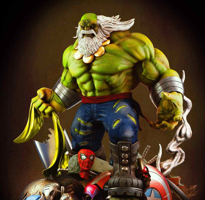 Maestro Hulk Diorama Statue - STL Files for 3D Print