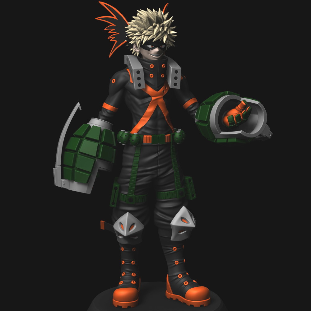 My Hero Academia – Bakugo Statue – STL Files for 3D Print – 3D Kiee Shop