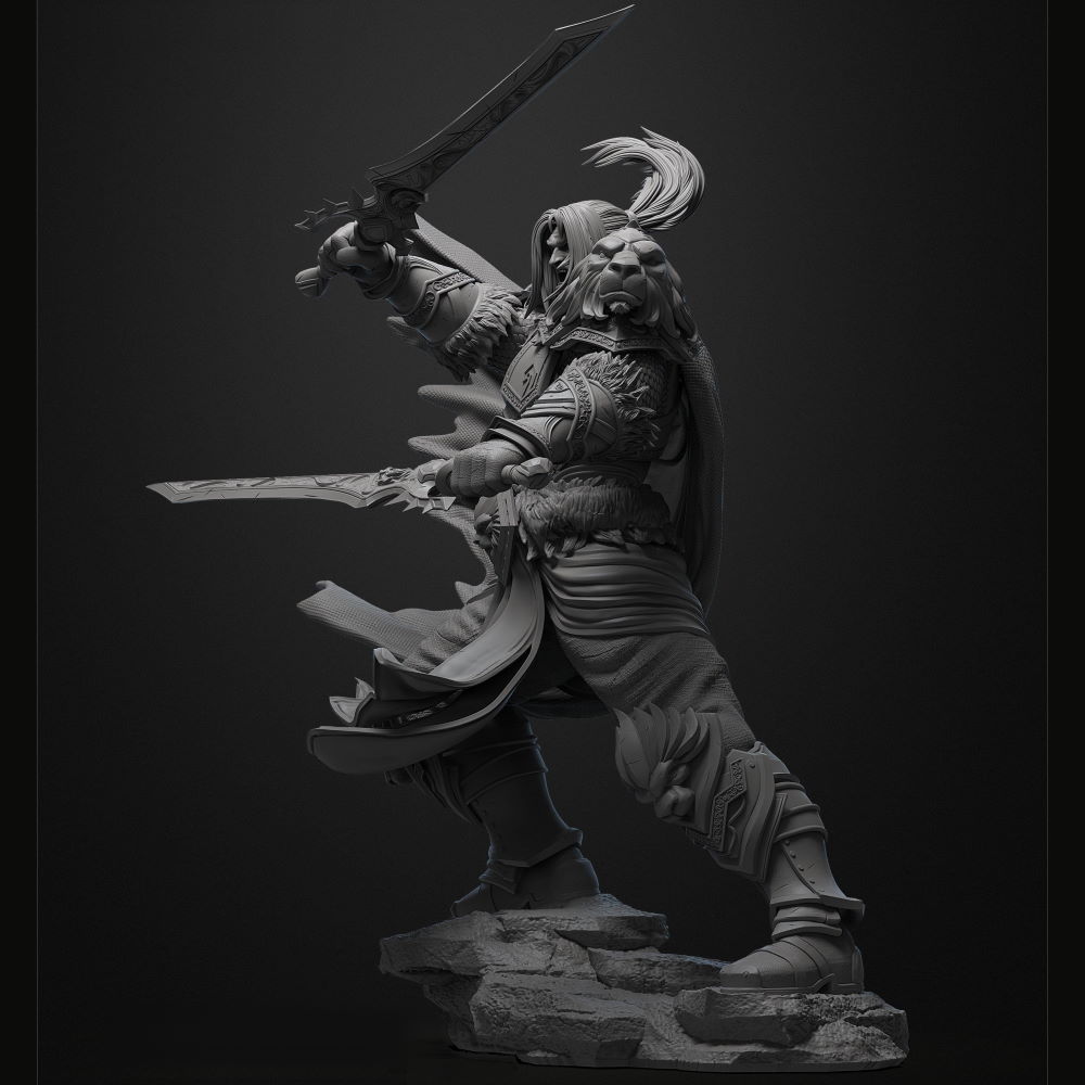 Warcraft – Varian Wrynn Statue – STL Files for 3D Print – 3D Kiee Shop