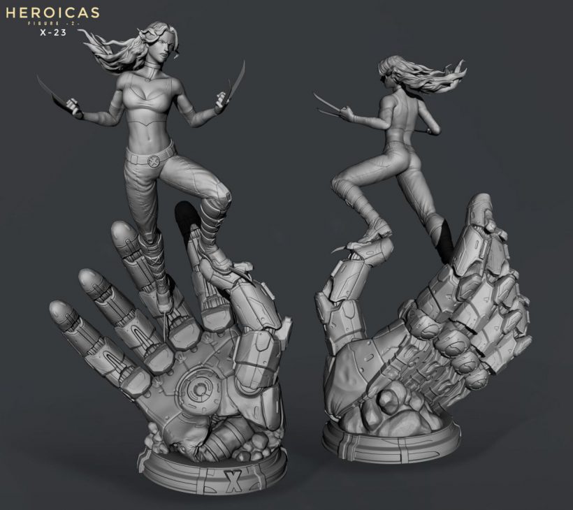 X-23 Statues Pack – Heroicas Collection - STL Files for 3D Print
