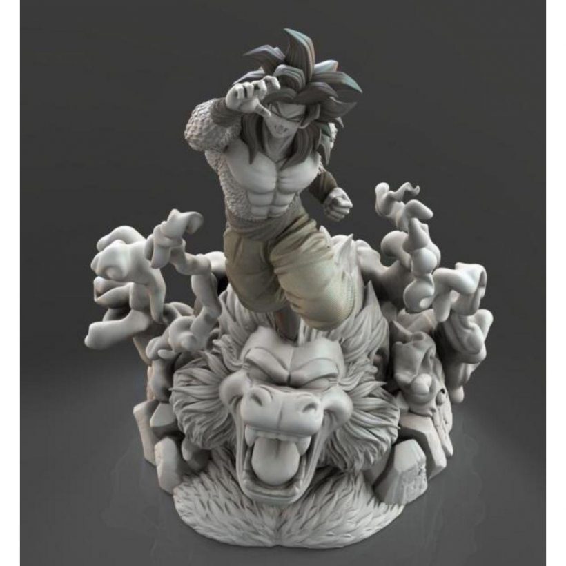 Dragon Ball Super Four Goku and Orangutan - STL Files for 3D Print