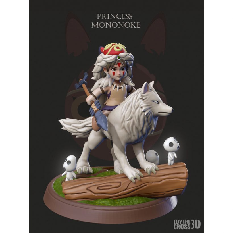 Chibi Princess Mononoke - STL Files for 3D Print