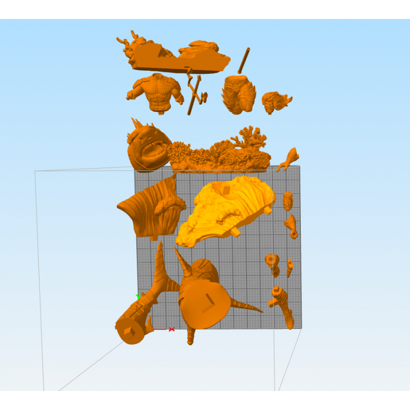 Aquaman Diorama – STL Files for 3D Print – 3D Kiee Shop