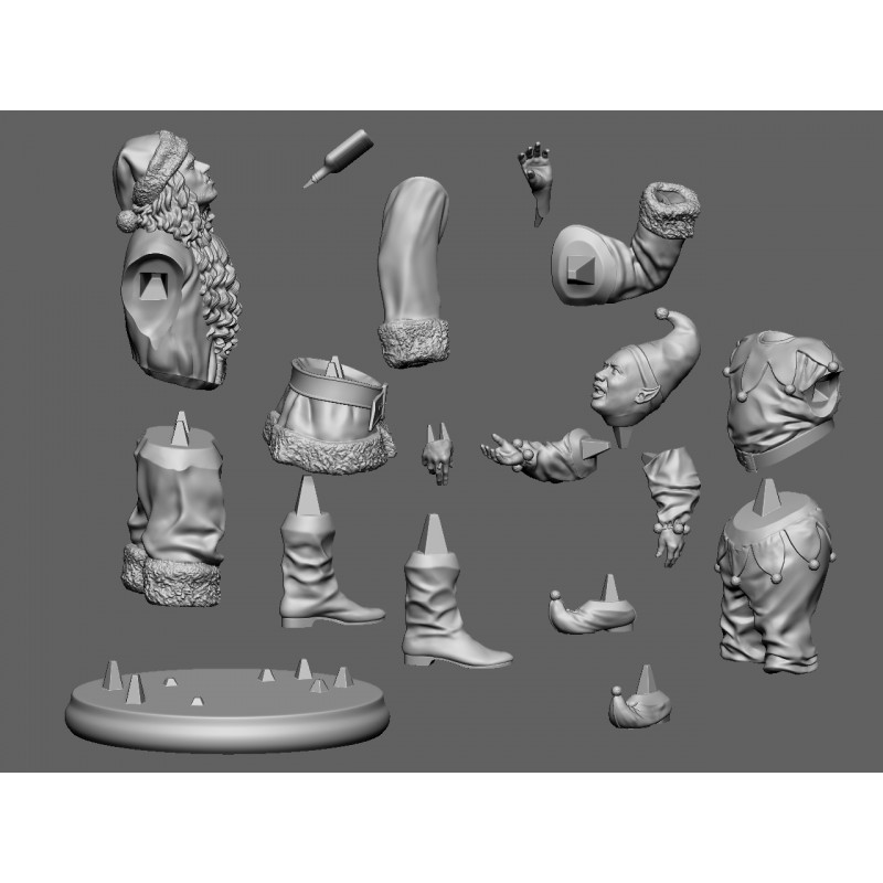 Bad Santa Willie and Marcus – STL 3D print files – 3D Kiee Shop