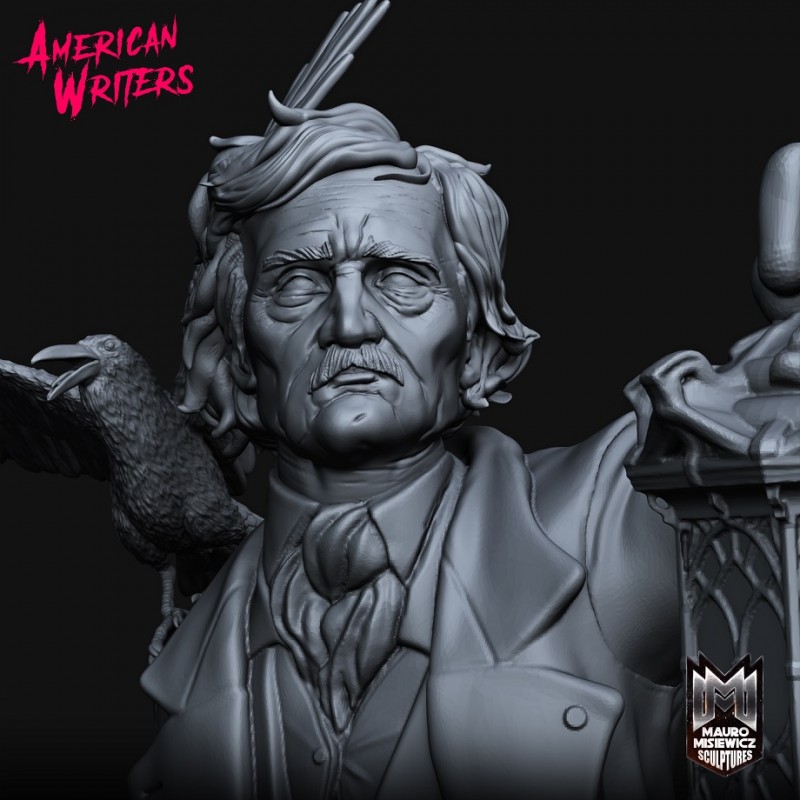 Edgar Allan Poe – STL 3D print files – 3D Kiee Shop