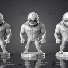 Cartoon Venom Man 3D Printed Model Stl