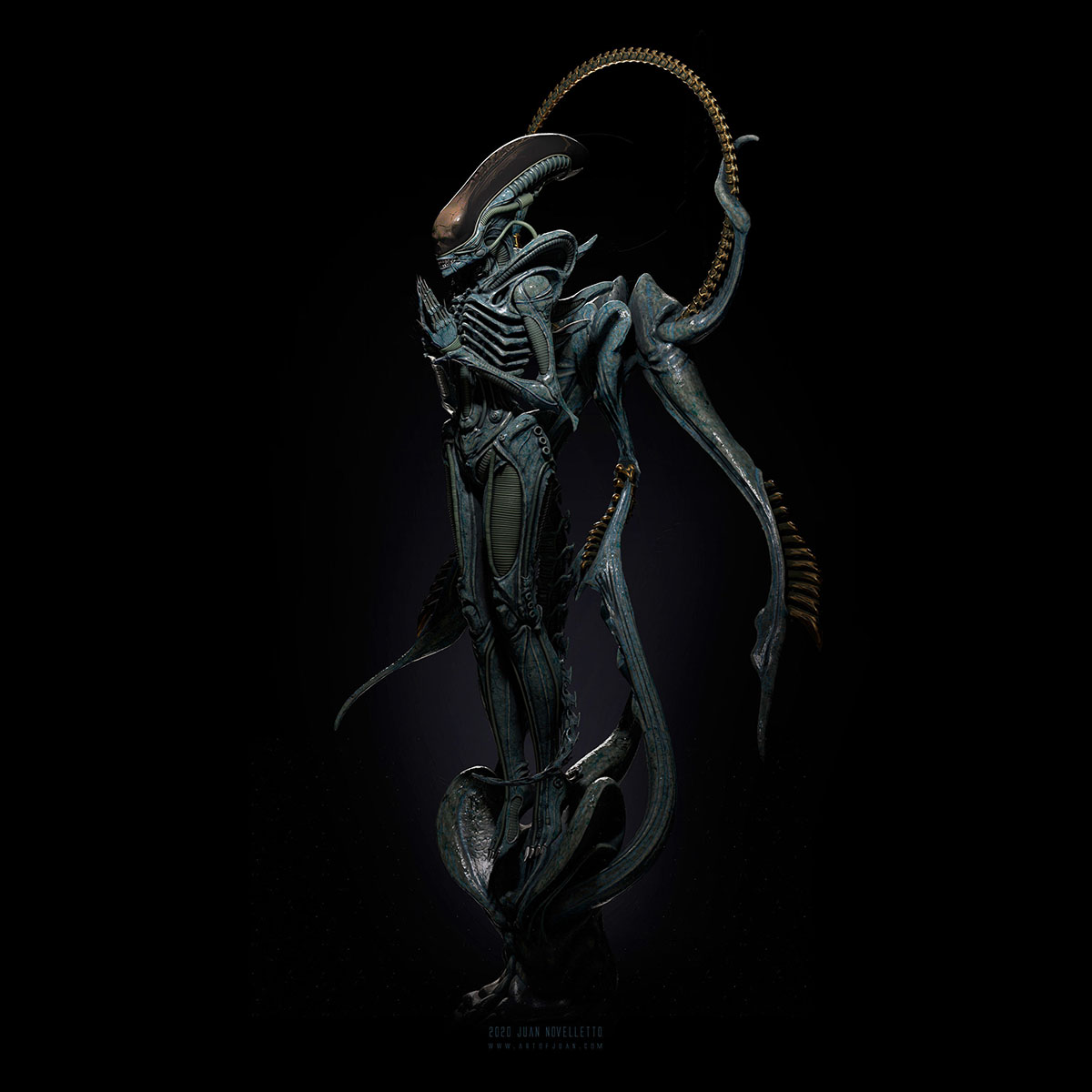 Alien Praying 3D Printing Model Stl – 3D Kiee Shop