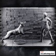 Claire Redfield Resident Evil Diorama - STL 3D print files