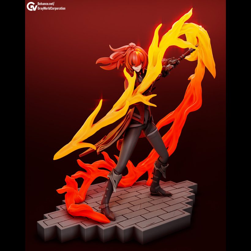 Diluc 3D Printable Model Stl