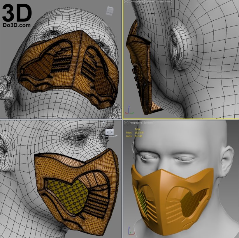 Scorpion Mask 3D Printable Model Stl