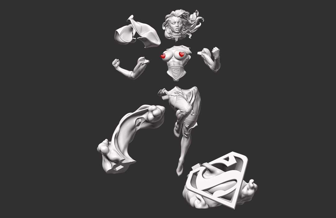 1576 DC Bombshell Supergirl NSFW - Kara Starikov - STL 3D Print Files