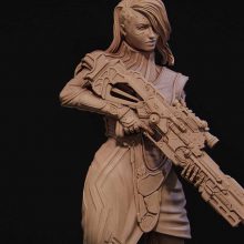 4106 Aryn - Cyberpunk Assassin - STL 3D Print Files