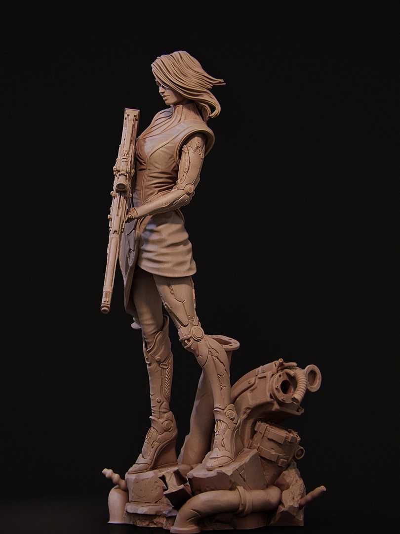 4106 Aryn - Cyberpunk Assassin - STL 3D Print Files