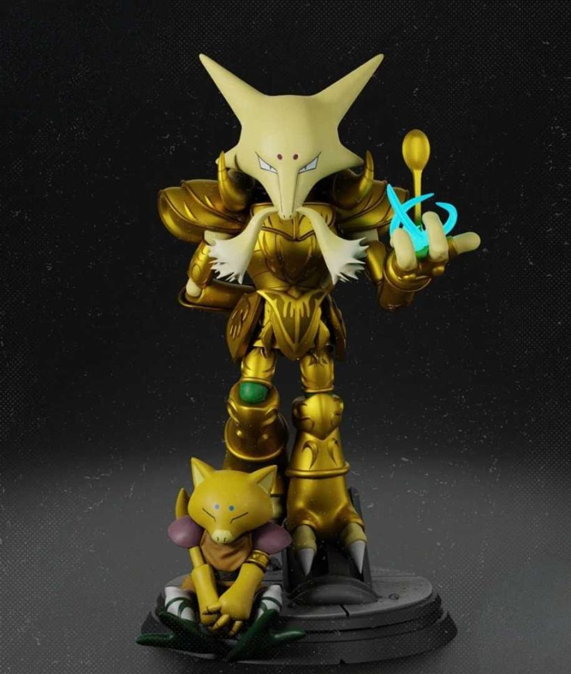 Alakazam aries pokemon 3d printing stl files