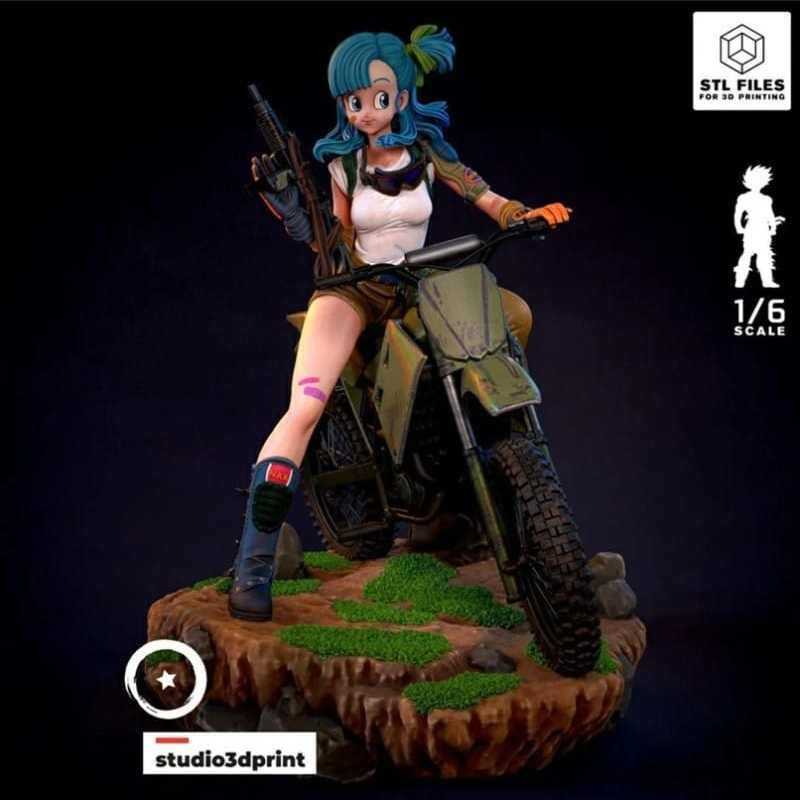 Bulma on motorcycle - STL 3D print files