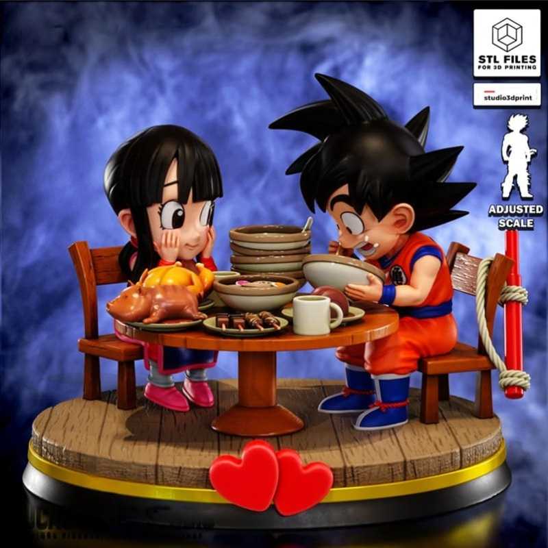 Kid Goku and Chi-Chi - STL 3D print files