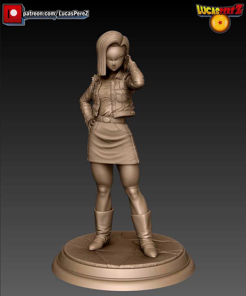 Androide No. 18 + Busto + Extras - Dragon Ball - STL Files