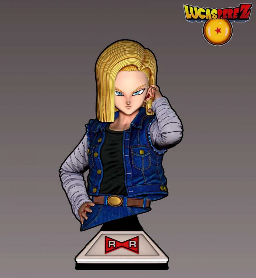 Androide No. 18 + Busto + Extras - Dragon Ball - STL Files