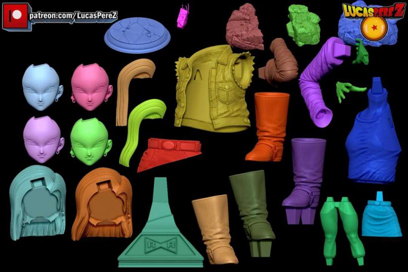 Androide No. 18 + Busto + Extras - Dragon Ball - STL Files