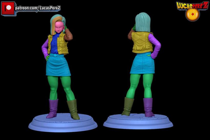 Androide No. 18 + Busto + Extras - Dragon Ball - STL Files