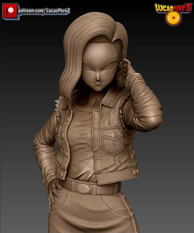 Androide No. 18 + Busto + Extras - Dragon Ball - STL Files