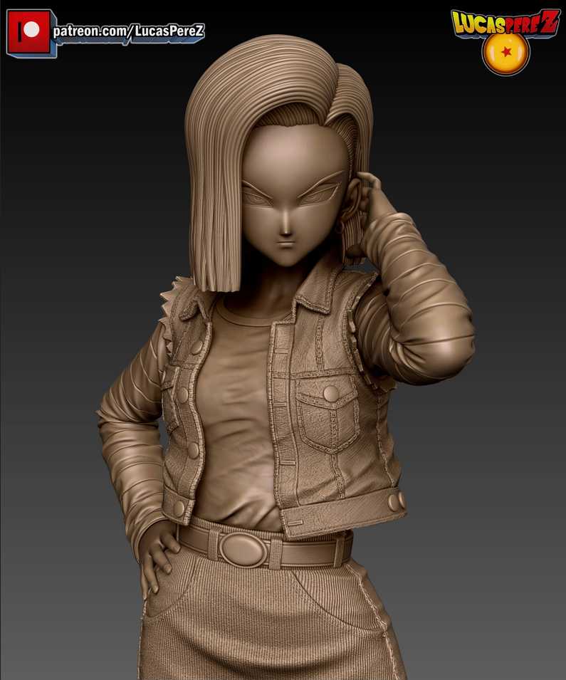 Androide No. 18 + Busto + Extras - Dragon Ball - STL Files