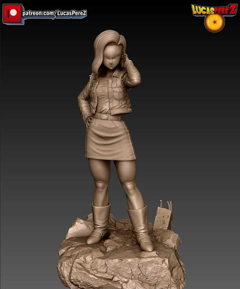 Androide No. 18 + Busto + Extras - Dragon Ball - STL Files