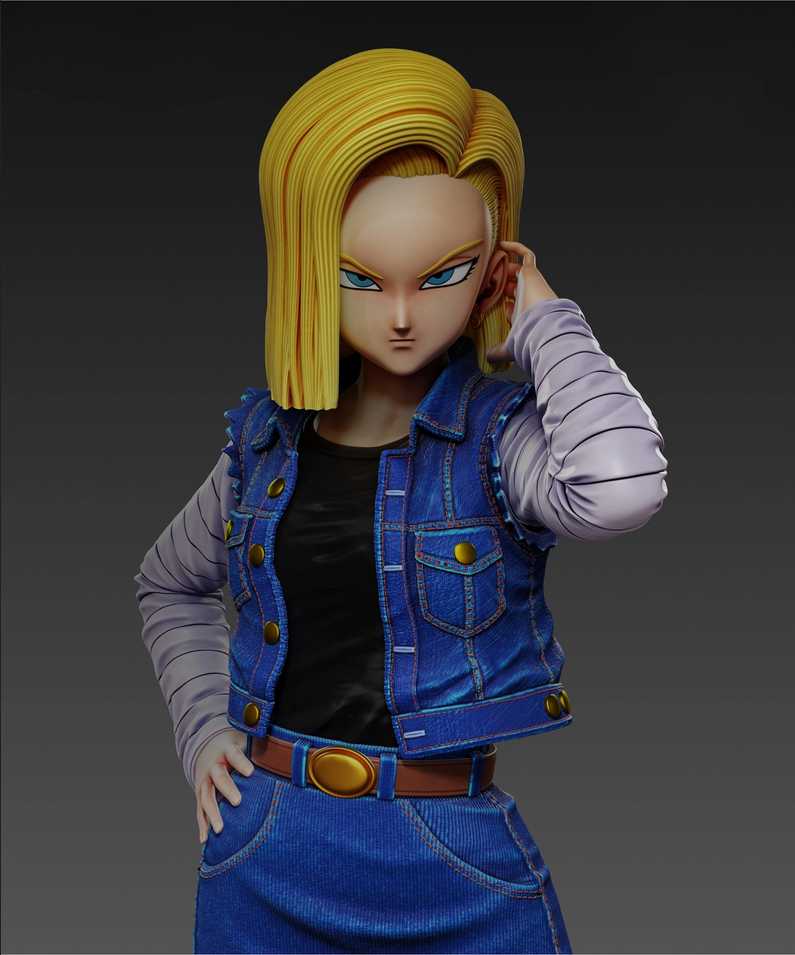 Androide No. 18 + Busto + Extras - Dragon Ball - STL Files