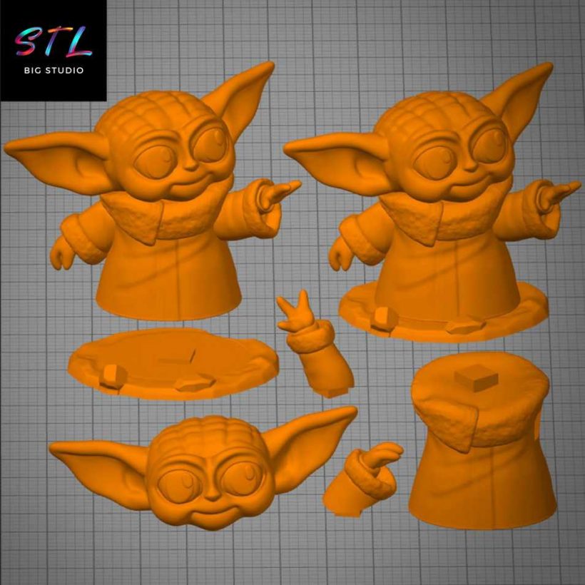 Grogu Chibi STL - Star Wars - 3D Printable Figure