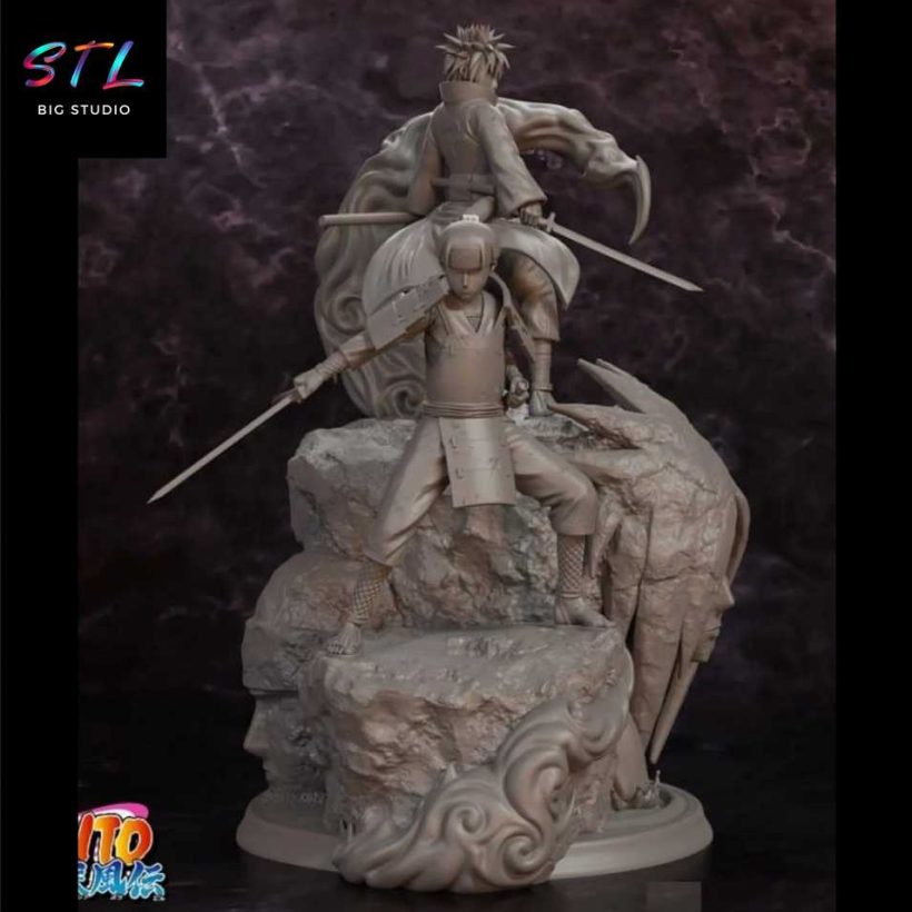 Hashirama and Madara Young STL - Naruto Shippuden - 3D Diorama to Print