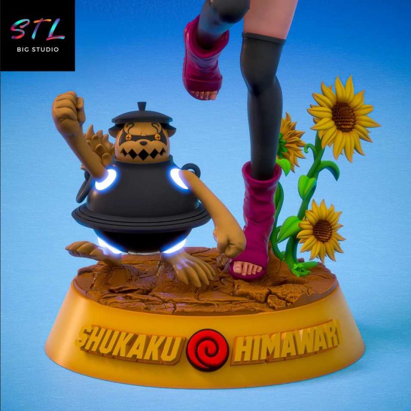 Himawari Uzumaki and Shukaku STL - Boruto: Naruto Next Generations - 3D Printable Figure