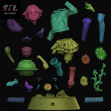 Himawari Uzumaki and Shukaku STL - Boruto: Naruto Next Generations - 3D Printable Figure