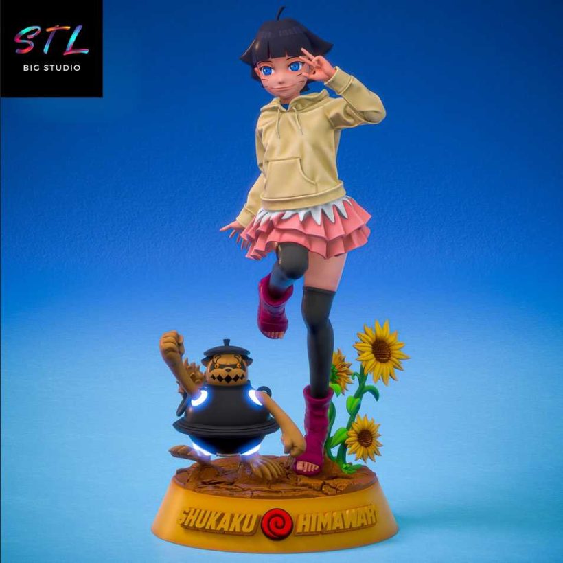 Himawari Uzumaki and Shukaku STL - Boruto: Naruto Next Generations - 3D Printable Figure
