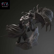 Illidan vs Arthas STL - World of Warcraft - 3D Printing Diorama