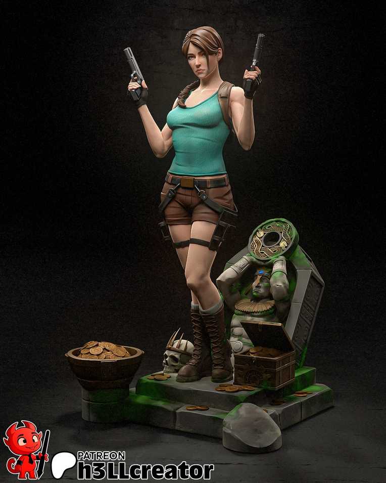 Lara Croft 2 + Bust - Tomb Raider - STL Files