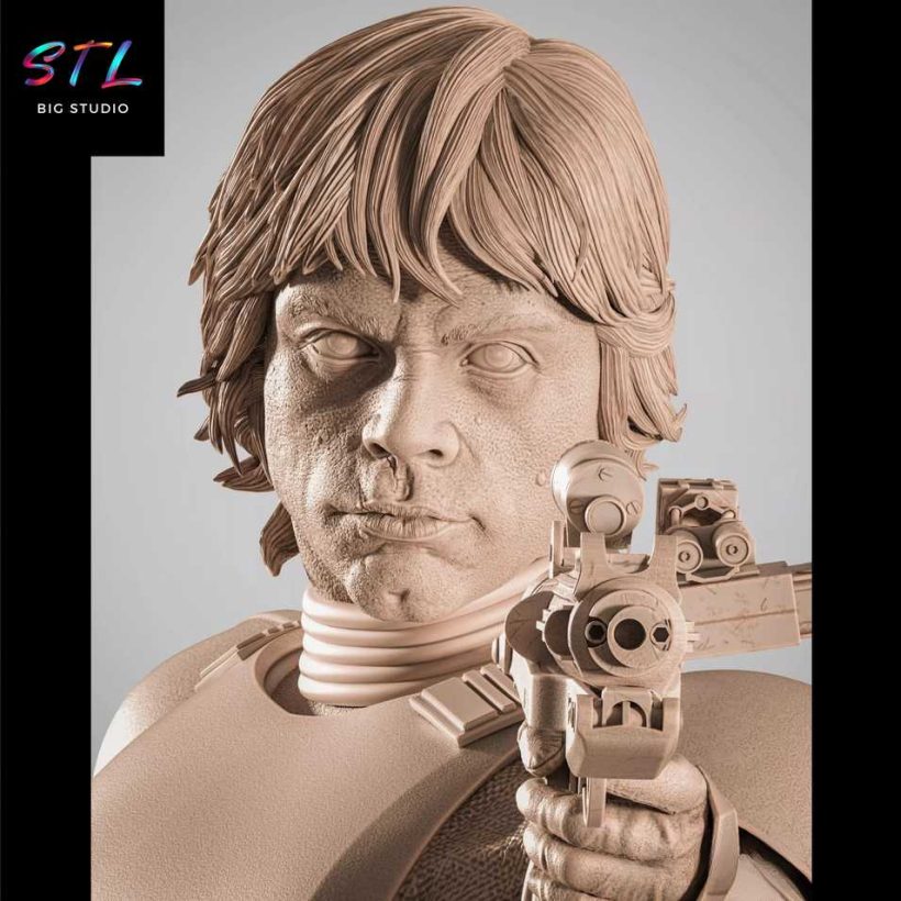 Luke Skywalker Stormtrooper STL - Star Wars - 3D Printable Figure