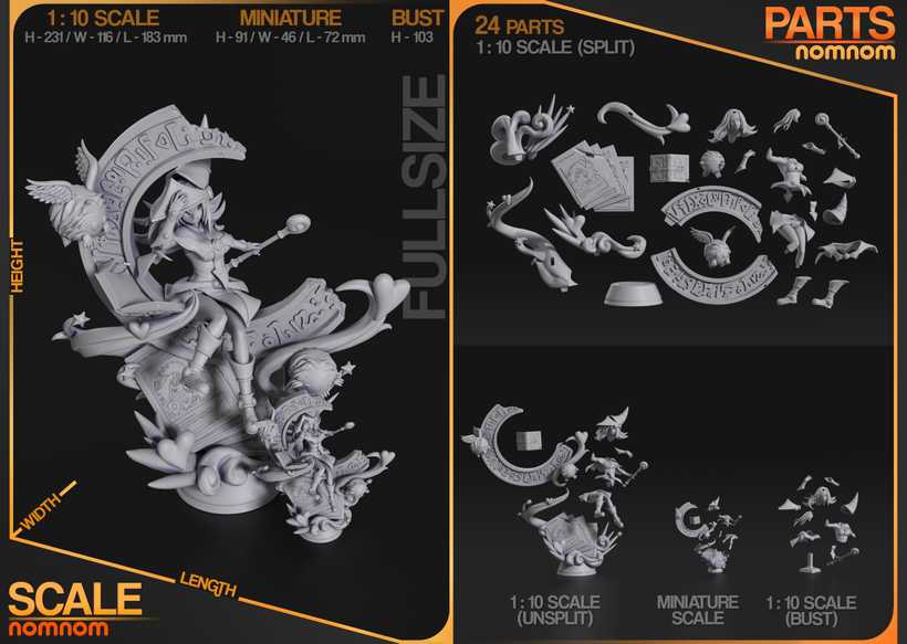 Maga Oscura + Busto - Yu Gi Oh! - STL Files