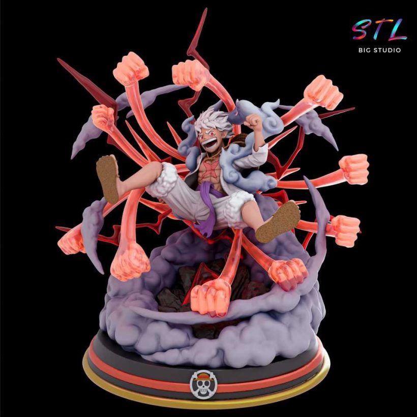 Monkey D. Luffy Gear 5 STL Figure - One Piece - 3D Printable Model
