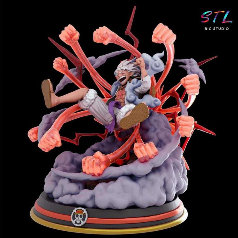 Monkey D. Luffy Gear 5 STL Figure - One Piece - 3D Printable Model
