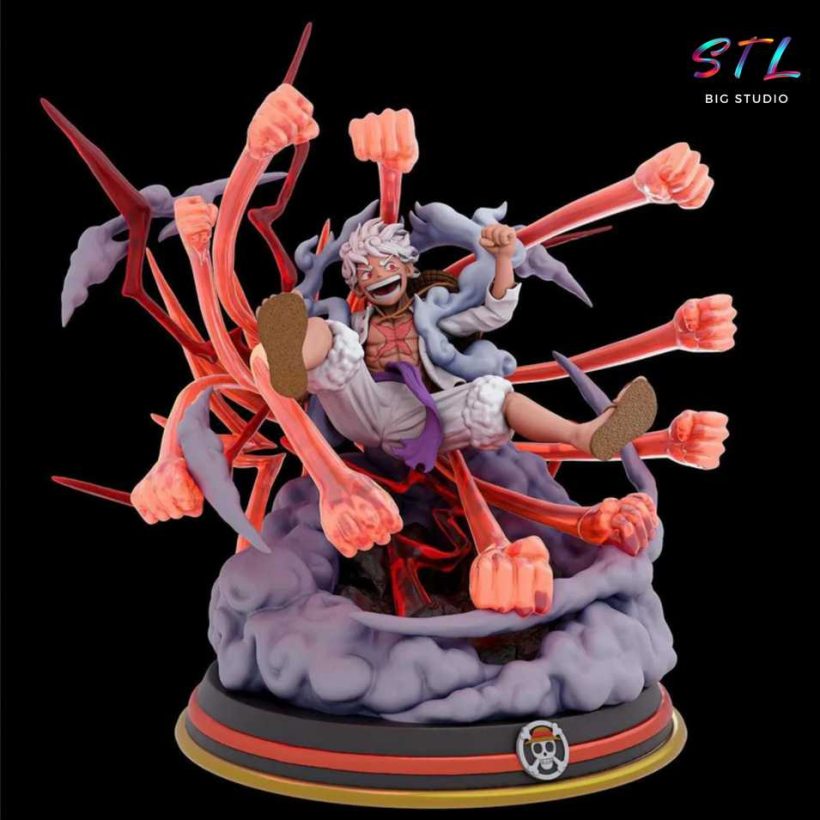 Monkey D. Luffy Gear 5 STL Figure - One Piece - 3D Printable Model