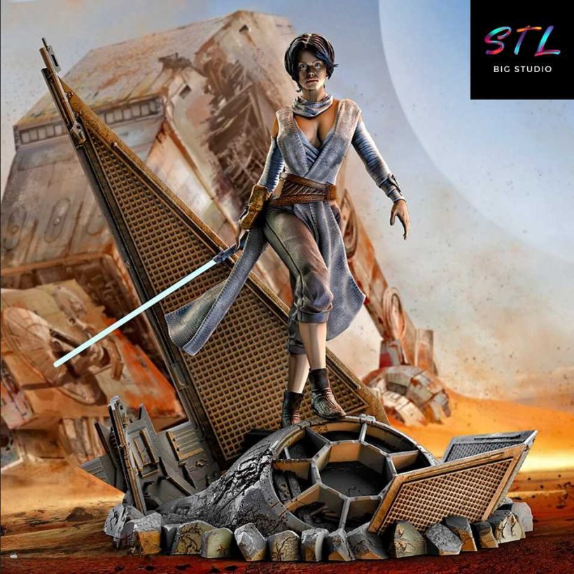 Rey STL for 3D Printing - Star Wars