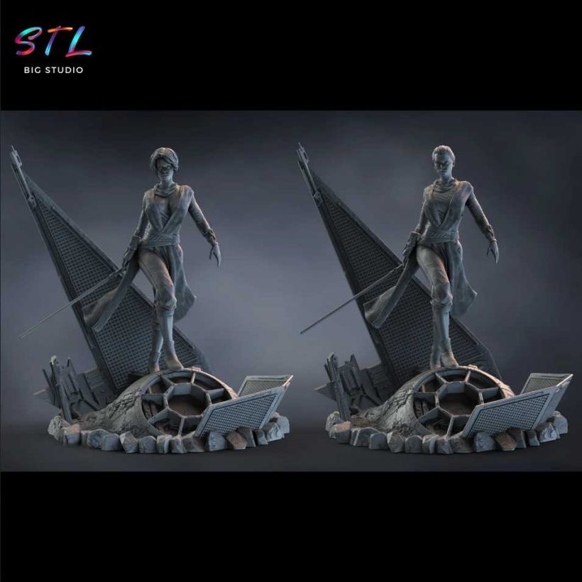 Rey STL for 3D Printing - Star Wars