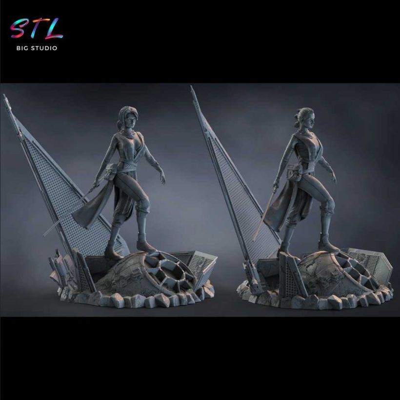 Rey STL for 3D Printing - Star Wars