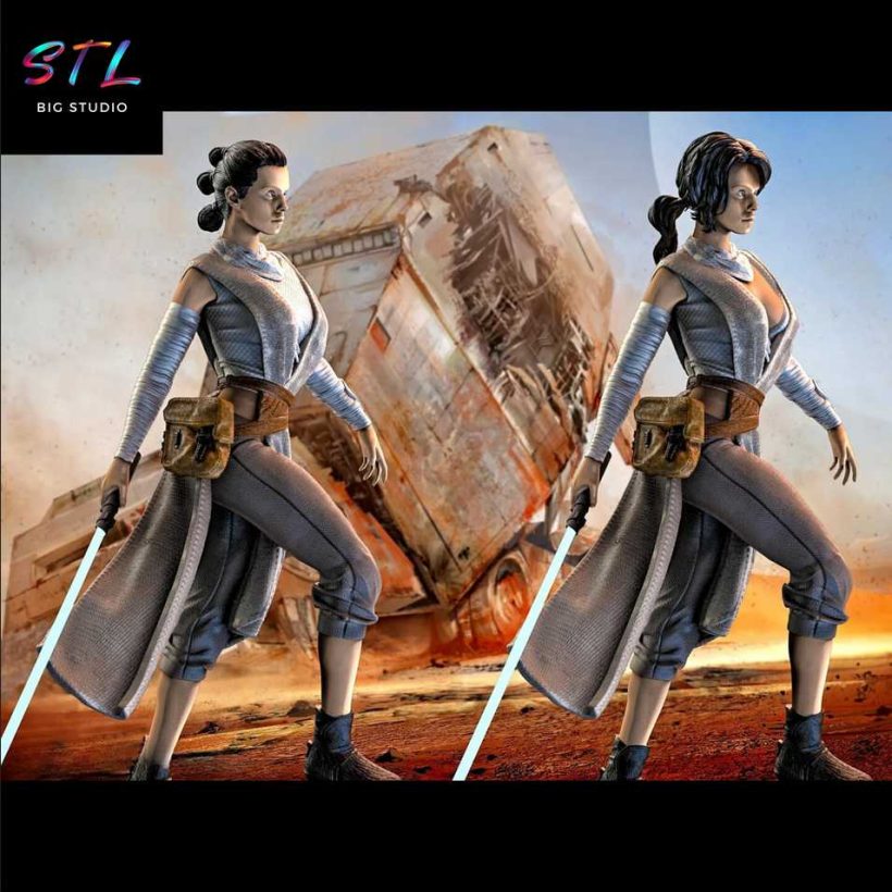 Rey STL for 3D Printing - Star Wars